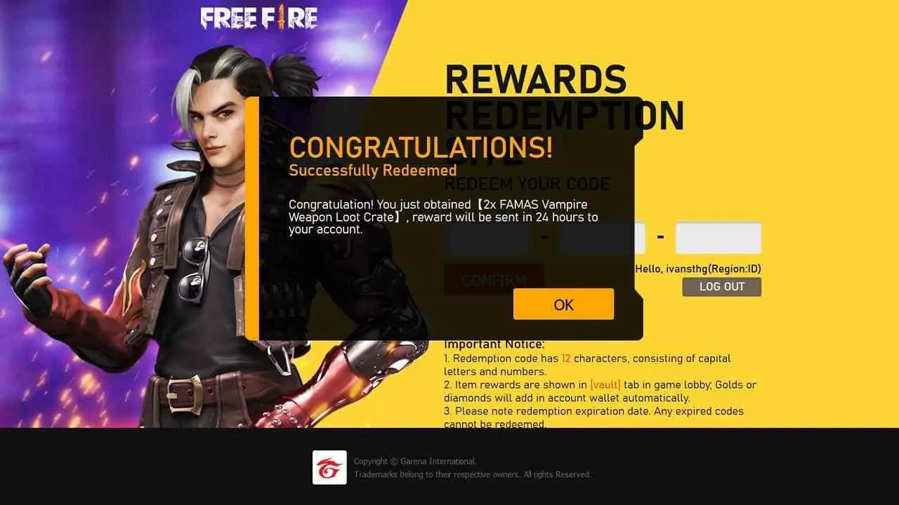 Today's Free Fire MAX Redeem Codes (Indian Server) - January 19, 2025 screenshot 1